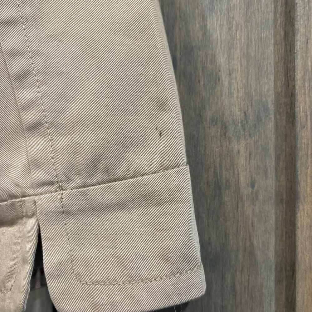 J Crew Women's Chino Classic Twill Collared Fitted Pleated Back‎ Jacket Size 0